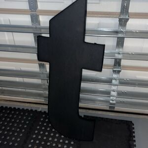 Black Wall accent letter Big lower case “t” hang on your wall